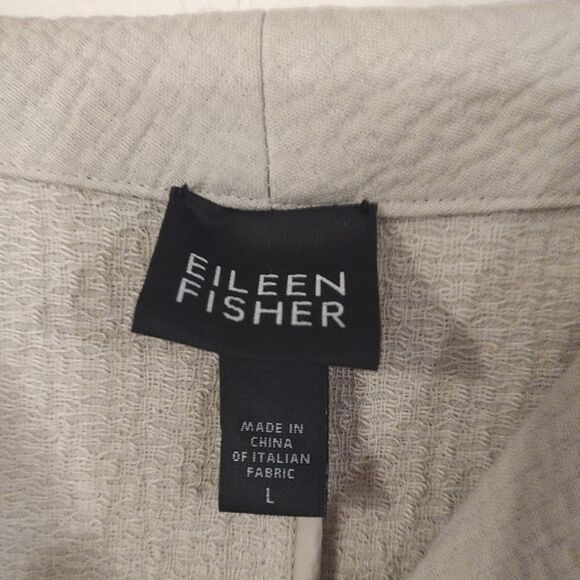 NWT Eileen Fisher Women's Size Large Eco Cotton Blend Jacquard Button Up Jacket - Picture 9 of 12